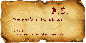 Mogyorós Dorottya névjegykártya