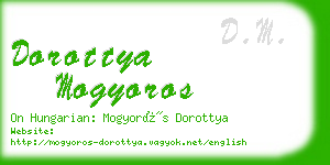 dorottya mogyoros business card